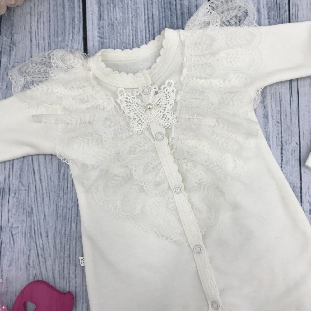 247. Комбинезон с шапкой,100% хлопок интерлок, молочный