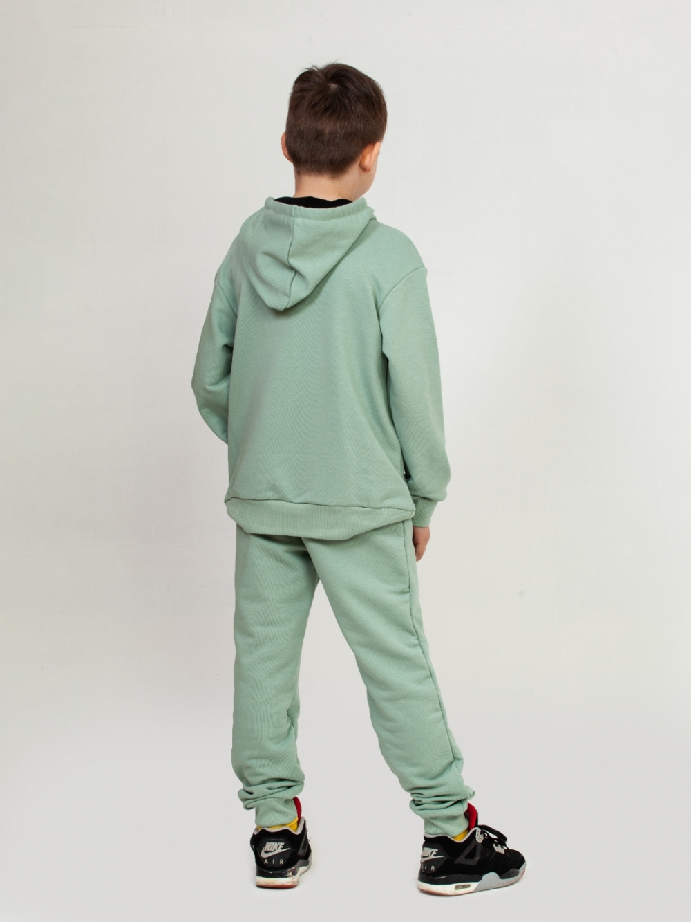 311-ОЛ. Свитшот с капюшоном + Штаны, хлопок 65%, 35% ПЭ, 3-х нитка ( без начеса) олива 146,152,158