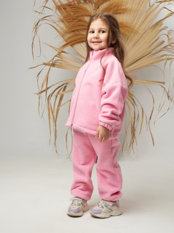 Купить оптом 331. Костюм детский (Брюки+Толстовка), розовый, 100% полиэстер, р. 98,104,110,116 в Хасавюрте