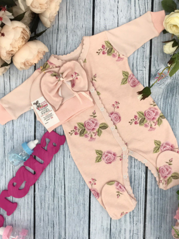 Купить оптом 222. Комбинезон "Роза", хлопок 100 % интерлок в Хасавюрте