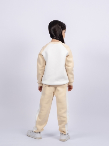314-СЛ Свитшот + Штаны, сливочный, хлопок 65%, 35% ПЭ, 3-х нитка (начес) 80,86,92,98,104